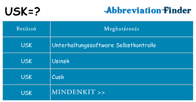 Mi a(z) usk állni