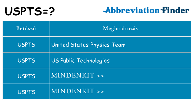 Mi a(z) uspts állni