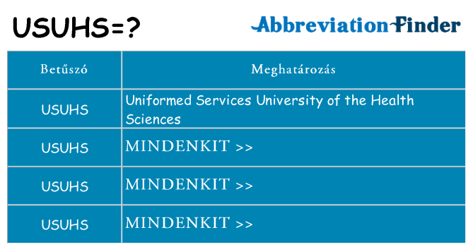 Mi a(z) usuhs állni