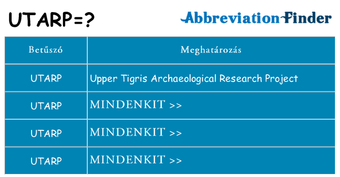 Mi a(z) utarp állni