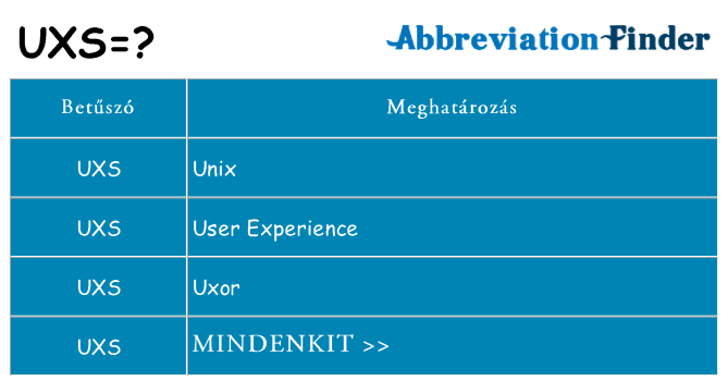 Mi a(z) uxs állni