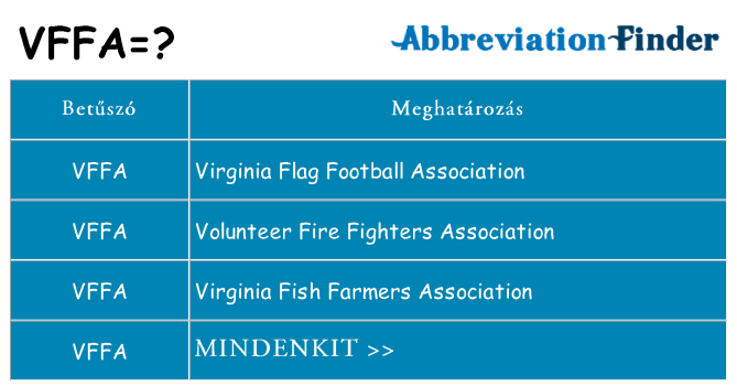 Mi a(z) vffa állni