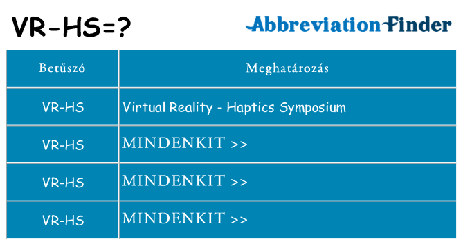 Mi a(z) vr-hs állni