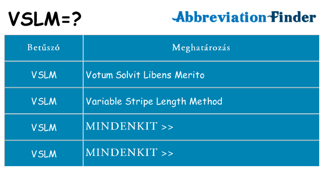 Mi a(z) vslm állni