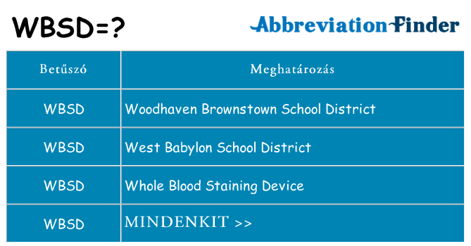 Mi a(z) wbsd állni