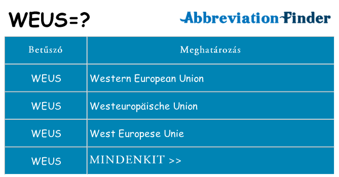 Mi a(z) weus állni