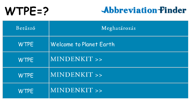 Mi a(z) wtpe állni