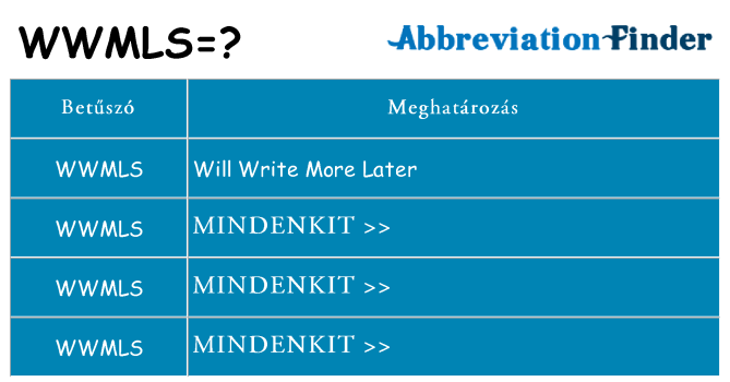 Mi a(z) wwmls állni