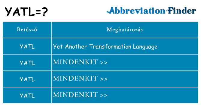 Mi a(z) yatl állni