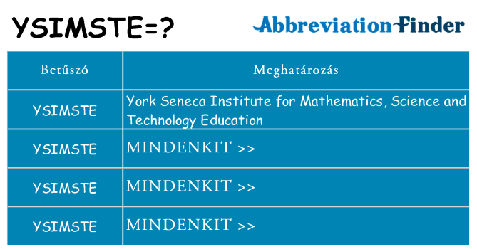 Mi a(z) ysimste állni