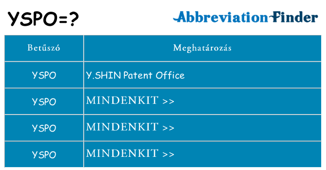 Mi a(z) yspo állni