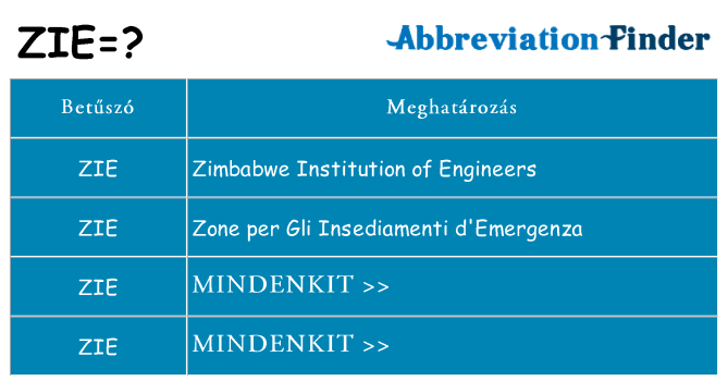 Mi a(z) zie állni