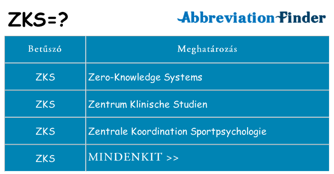 Mi a(z) zks állni