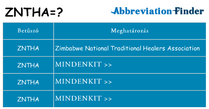 Mi a(z) zntha állni