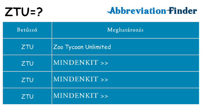 Mi a(z) ztu állni