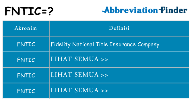 Apa fntic berdiri untuk