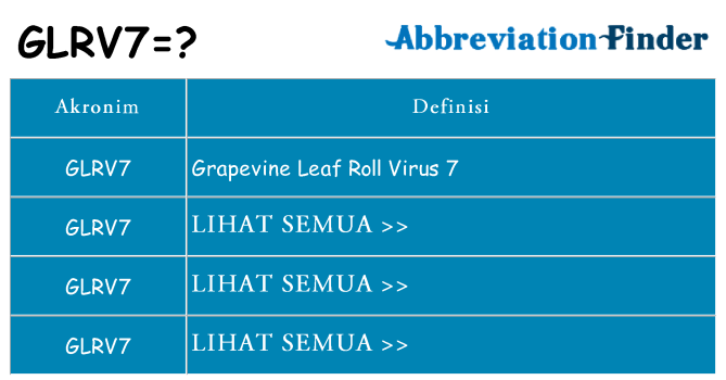 Apa glrv7 berdiri untuk