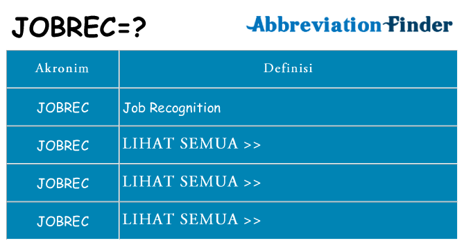Apa jobrec berdiri untuk