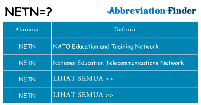 Apa netn berdiri untuk