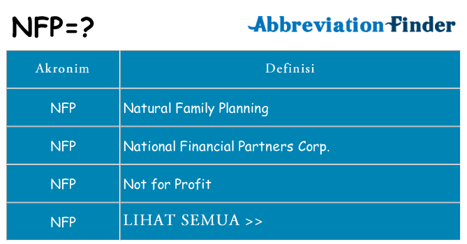 Apa nfp berdiri untuk