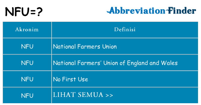 Apa nfu berdiri untuk