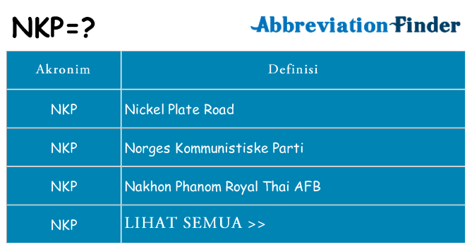 Apa nkp berdiri untuk
