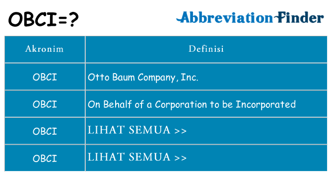 Apa obci berdiri untuk