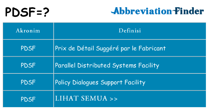 Apa pdsf berdiri untuk