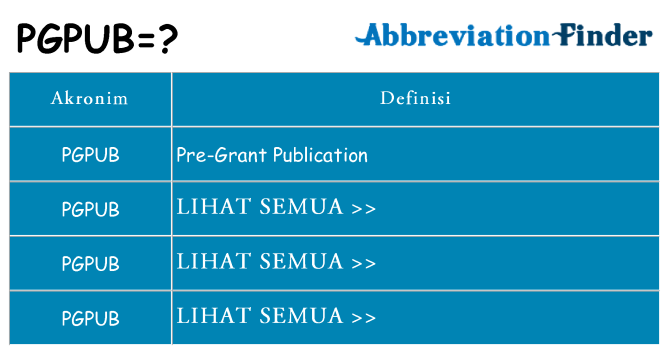 Apa pgpub berdiri untuk