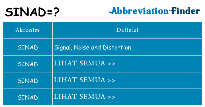 Apa sinad berdiri untuk