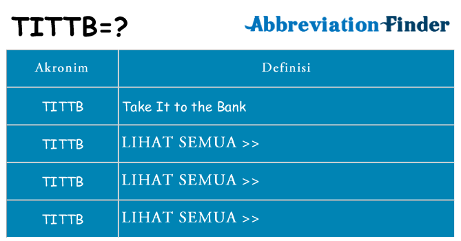Apa tittb berdiri untuk