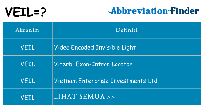 Apa veil berdiri untuk