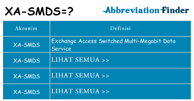Apa xa-smds berdiri untuk
