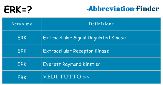 Che cosa significa l'acronimo erk
