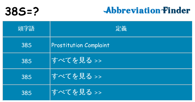 38s は何の略します。