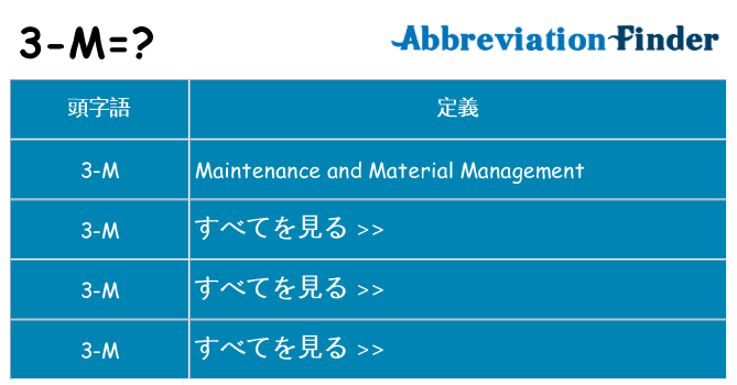 3-m は何の略します。