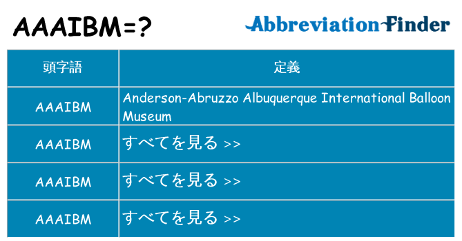 aaaibm は何の略します。