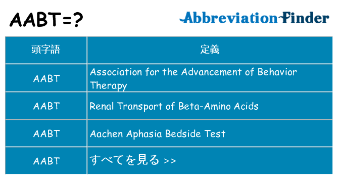 aabt は何の略します。