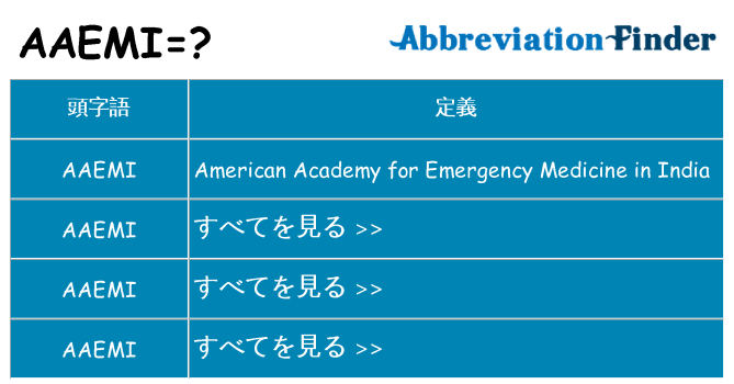 aaemi は何の略します。