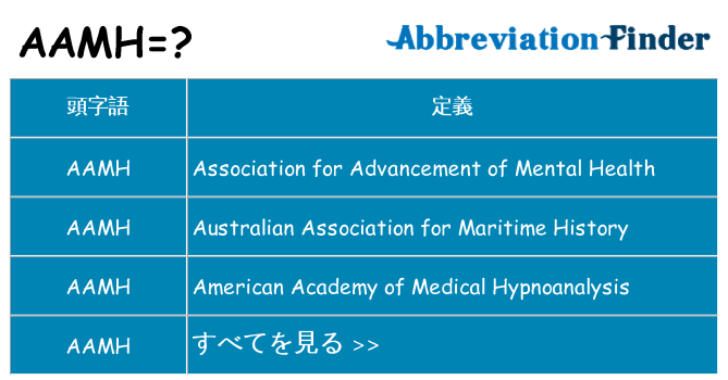 aamh は何の略します。