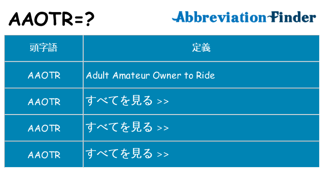 aaotr は何の略します。
