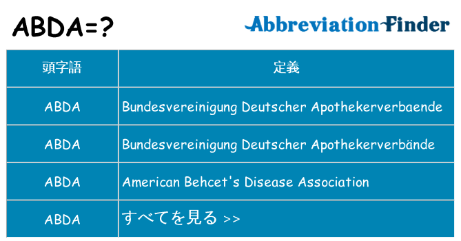 abda は何の略します。