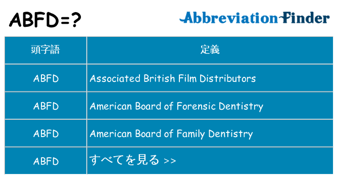 abfd は何の略します。