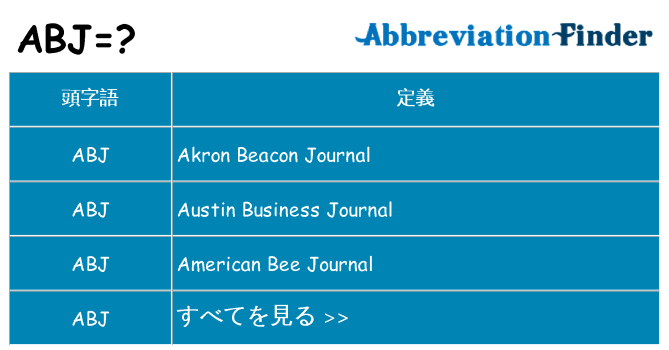 abj は何の略します。