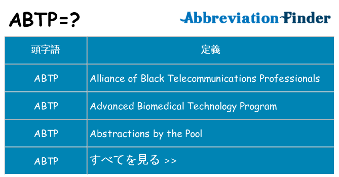 abtp は何の略します。