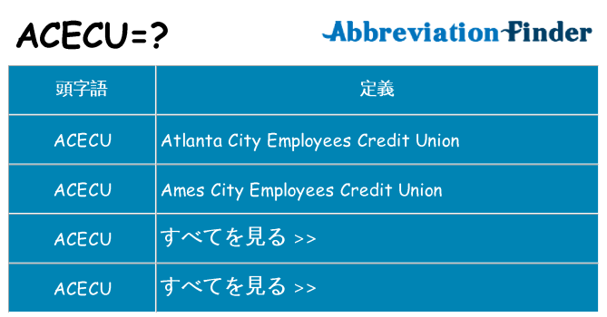 acecu は何の略します。