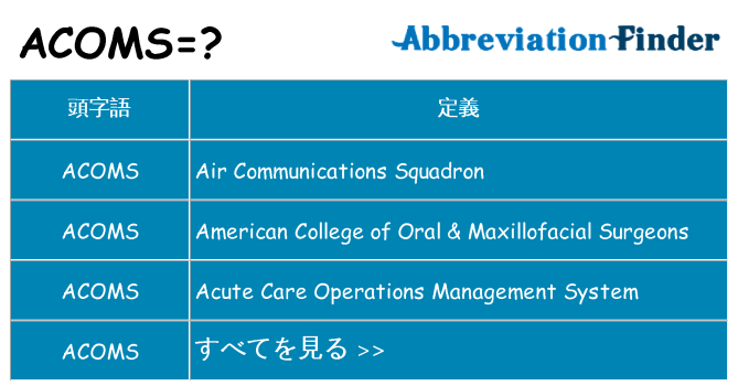 acoms は何の略します。