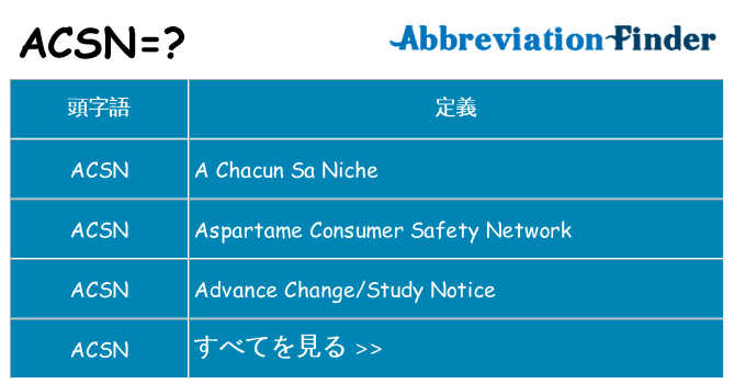 acsn は何の略します。