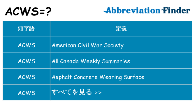 acws は何の略します。