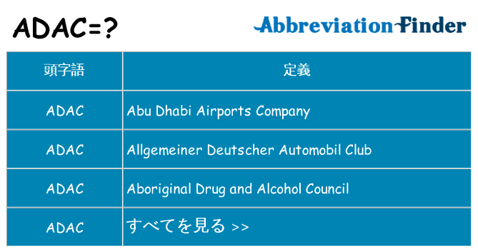 adac は何の略します。